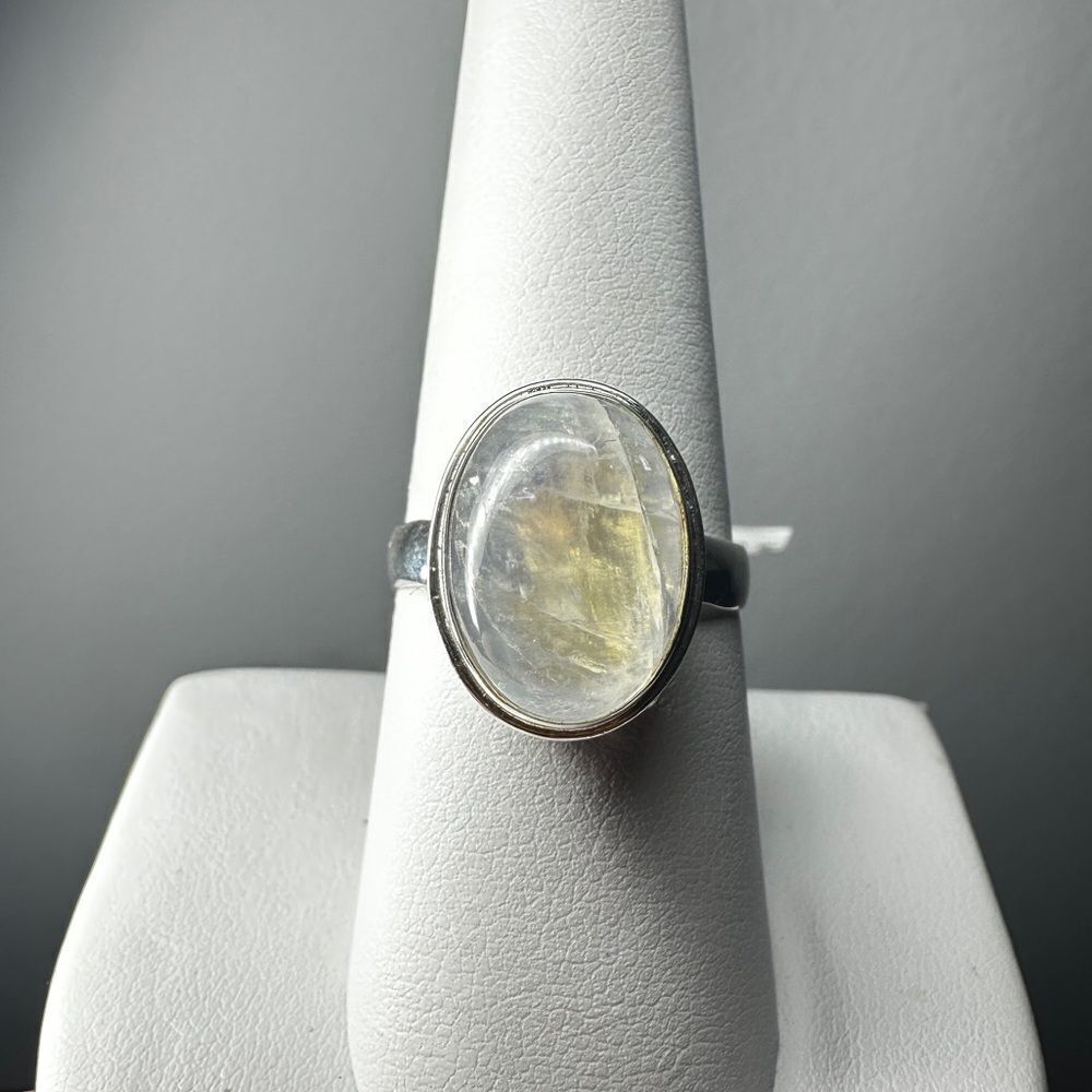 NWT 11x14 Moonstone Cabochon Bali sterling silver ring!